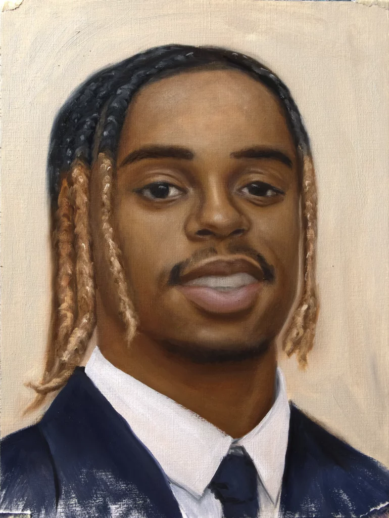 Oilpainting portrait of Bradley bar cola