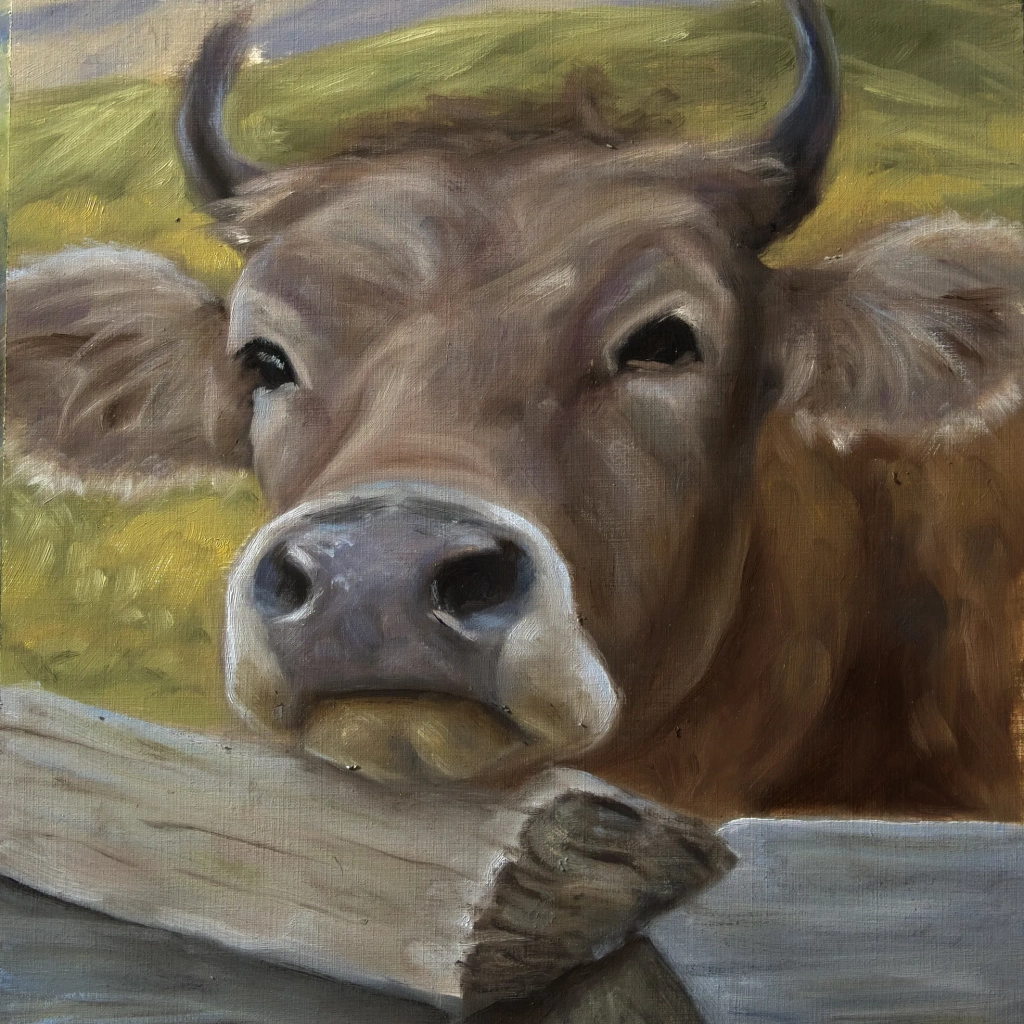 Oilpainting of a cow