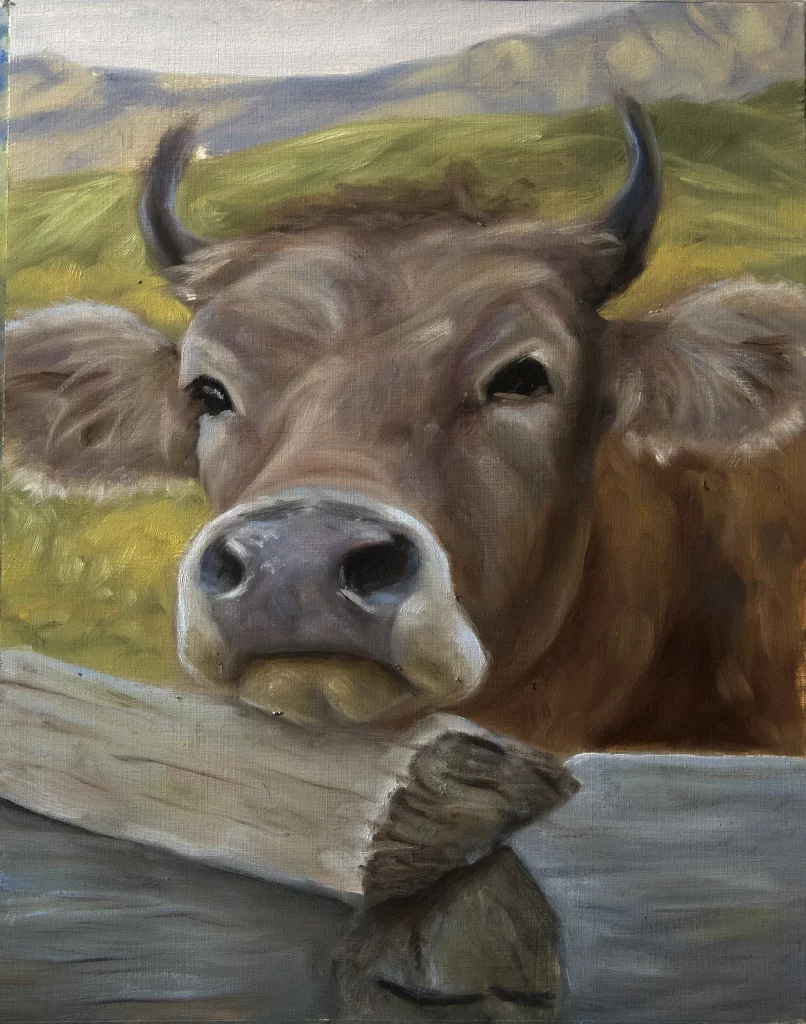 Oilpainting of a cow