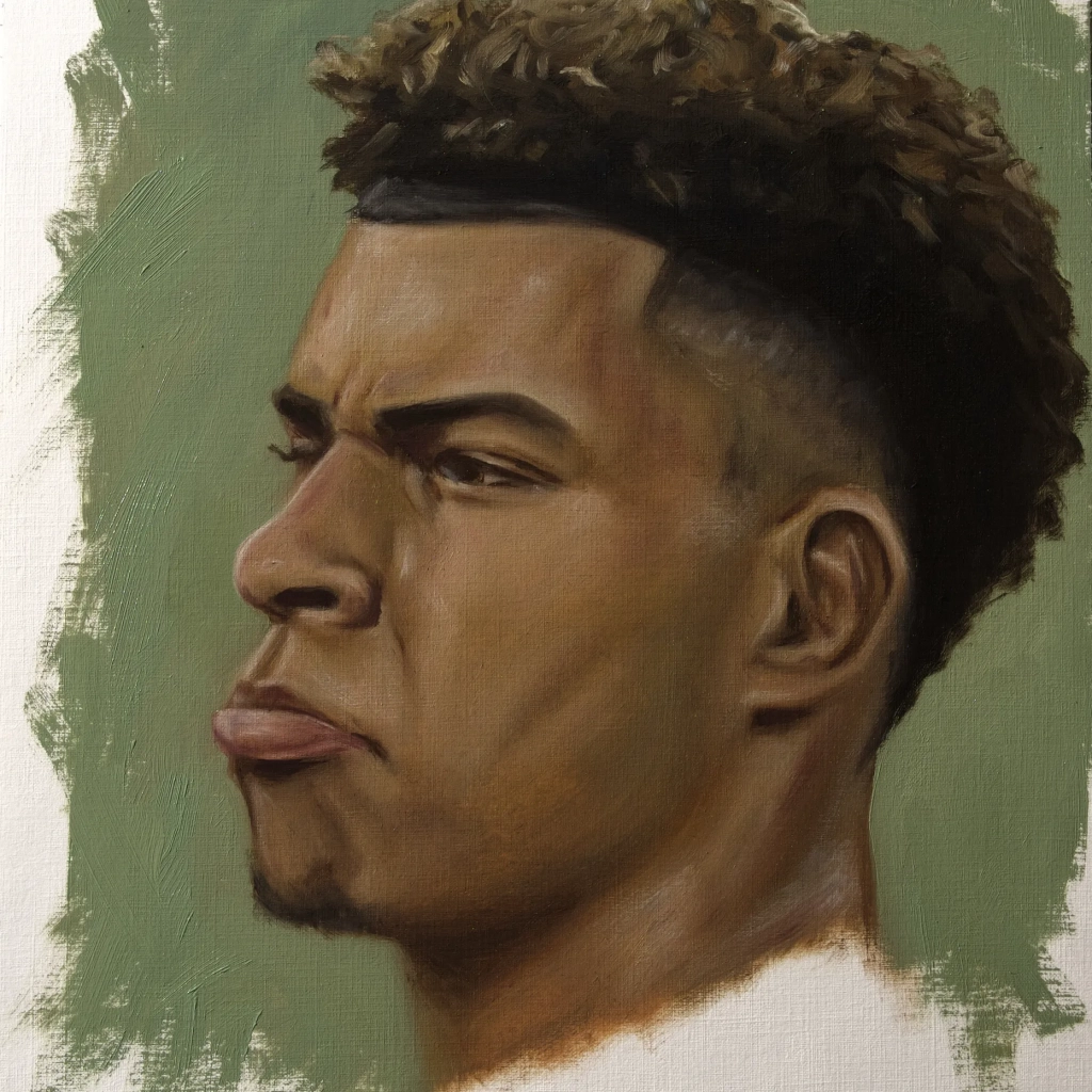 Oilpainting portrait of desire due