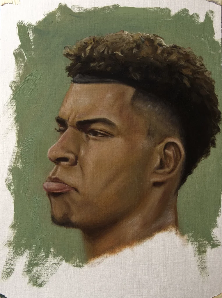 Oilpainting portrait of desire due