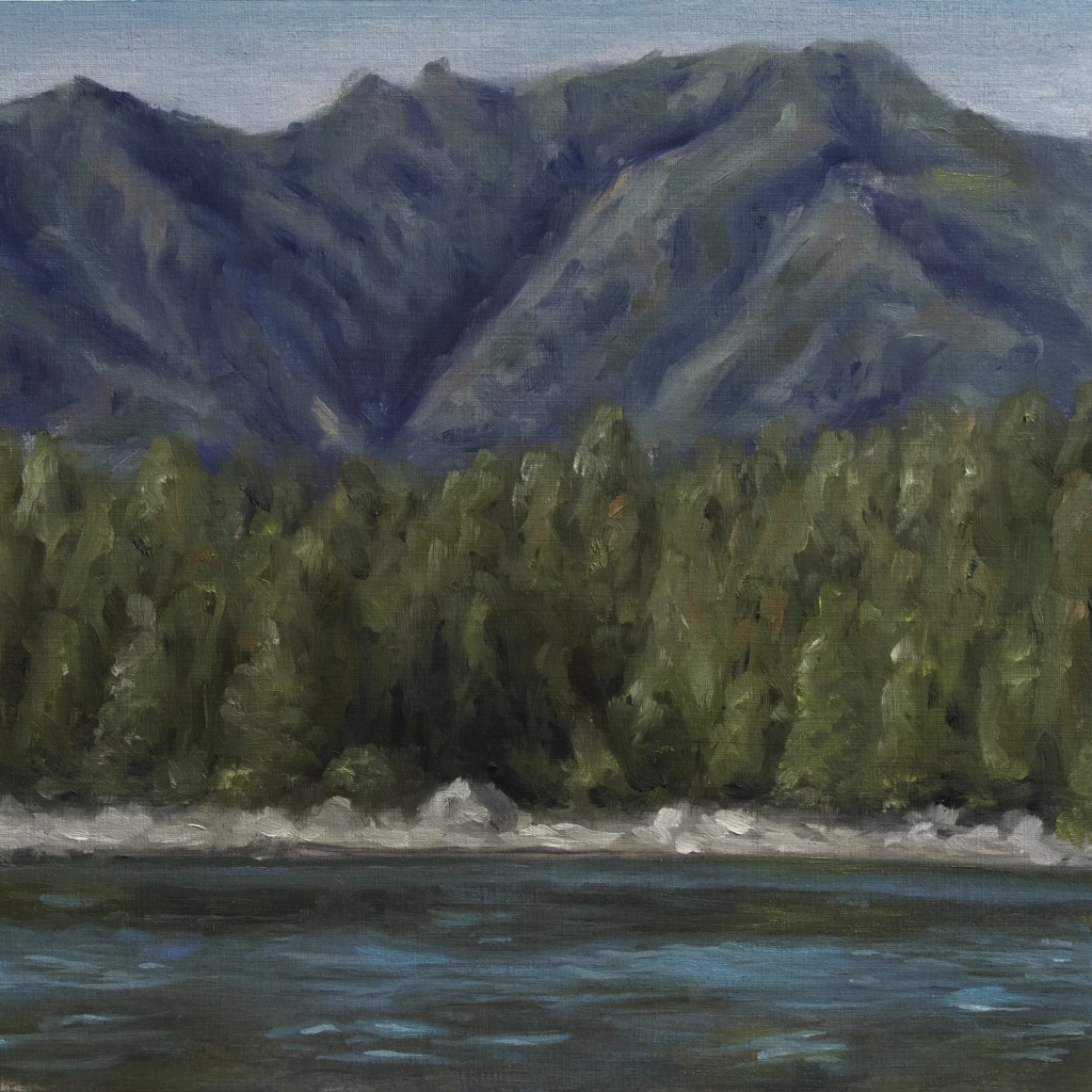 Oilpainting study of lake eibsee