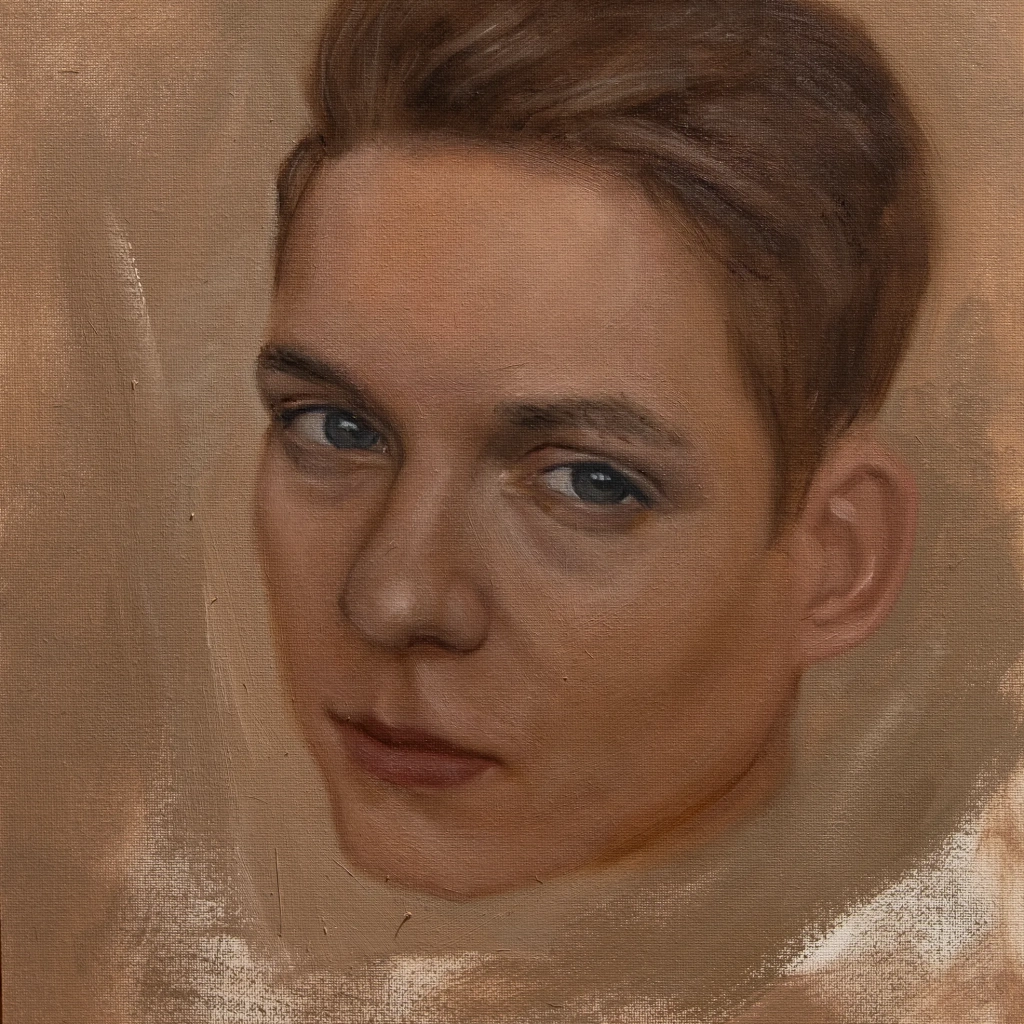 Oilpainting portrait study