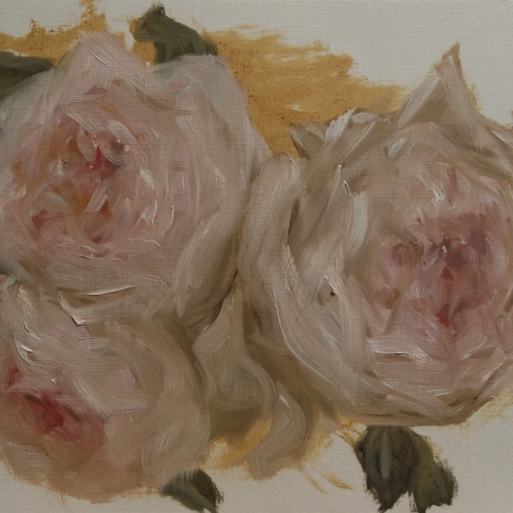 Oilpainting study of roses