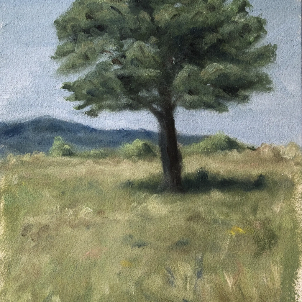 Oilpainting study of a tree
