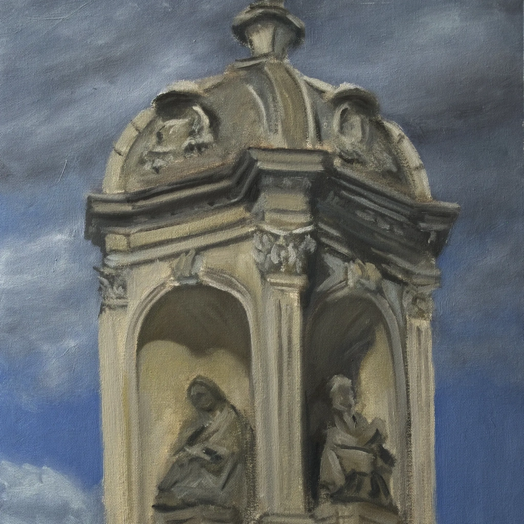 Oilpainting of a Statue in Paris