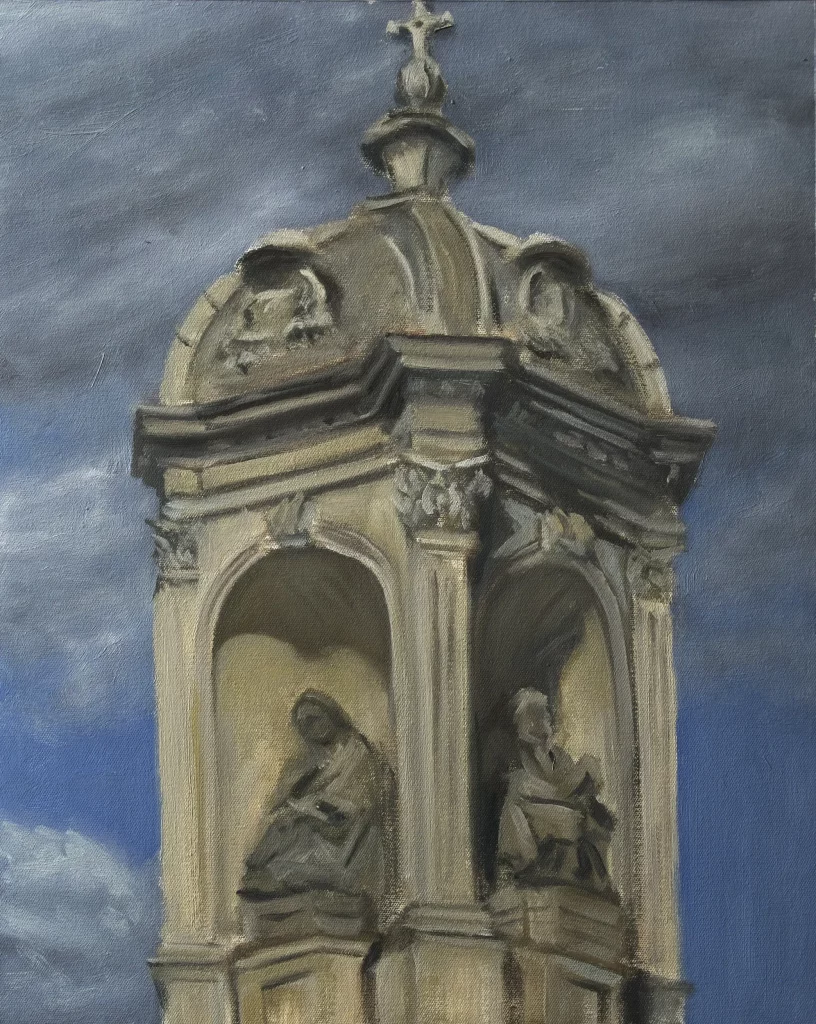 Oilpainting of a Statue in Paris