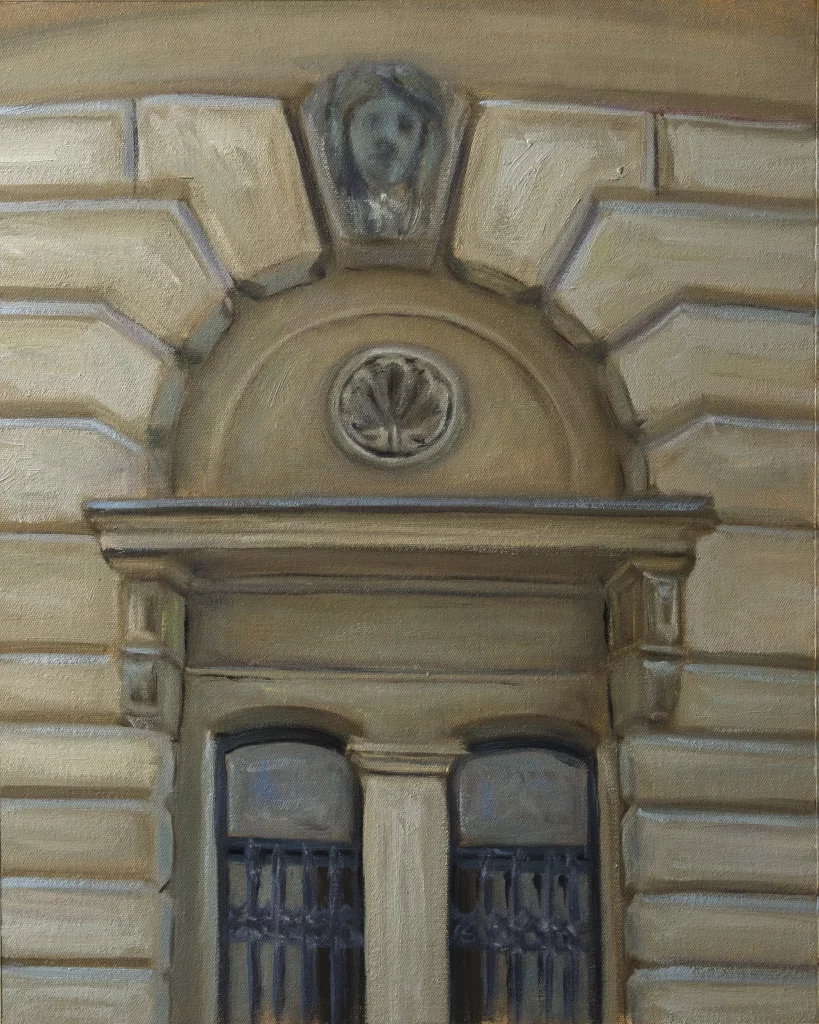 Oilpainting of a building wall in Constance