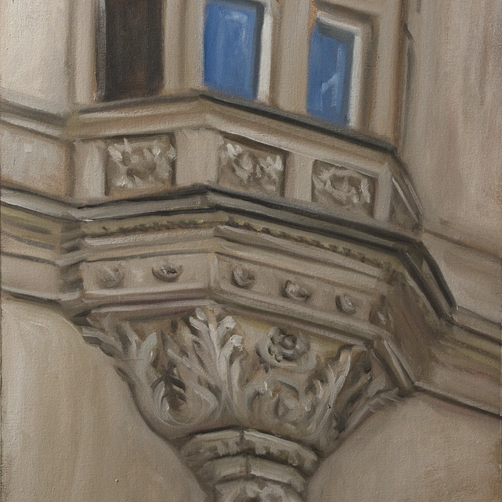 Oilpainting of a building in constance