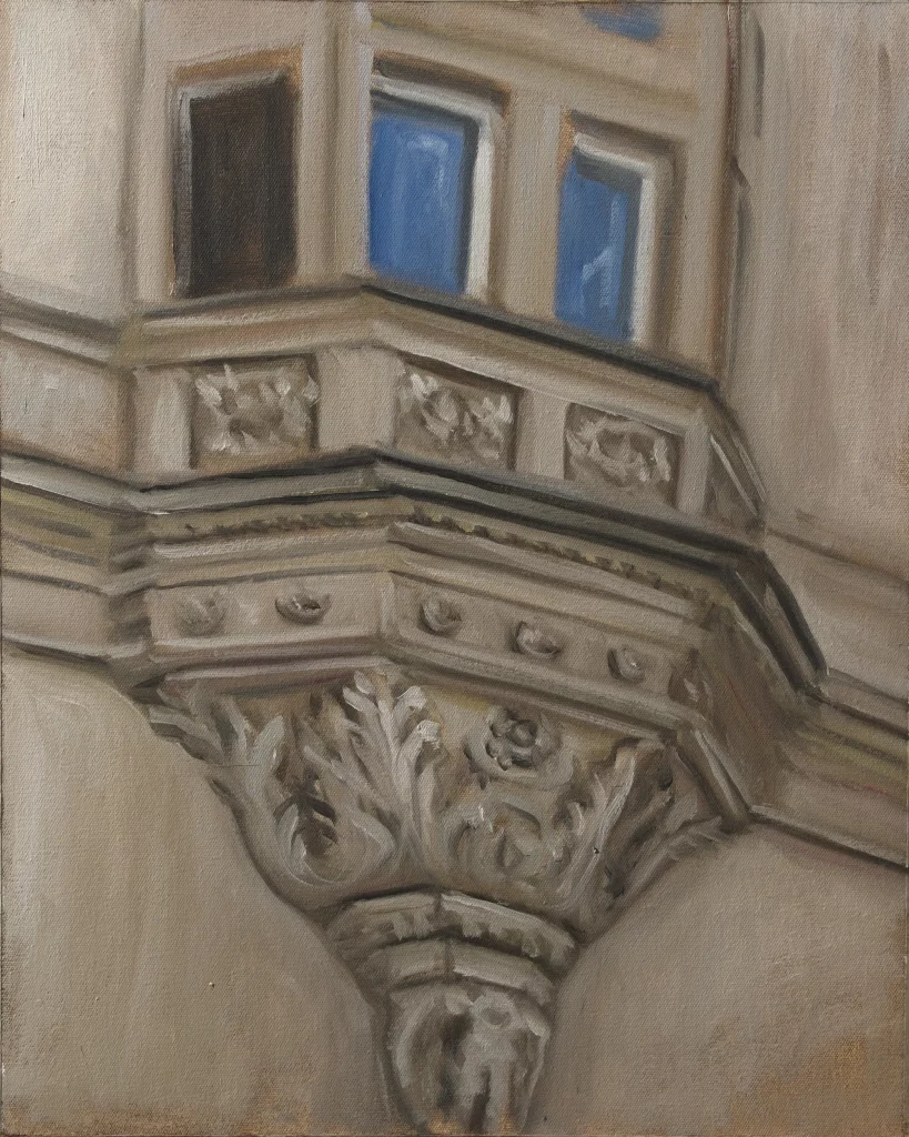 Oilpainting of a building in constance
